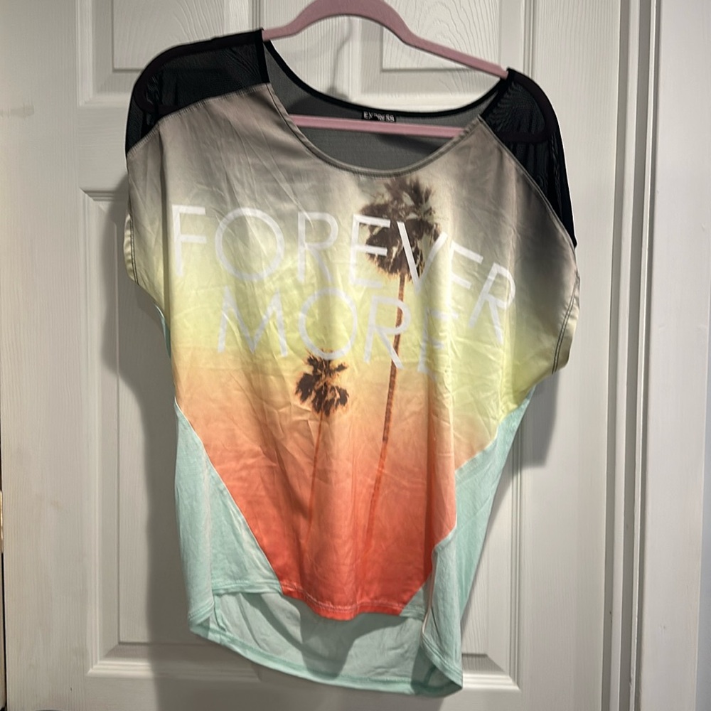 Express short sleeve top cotton and silky